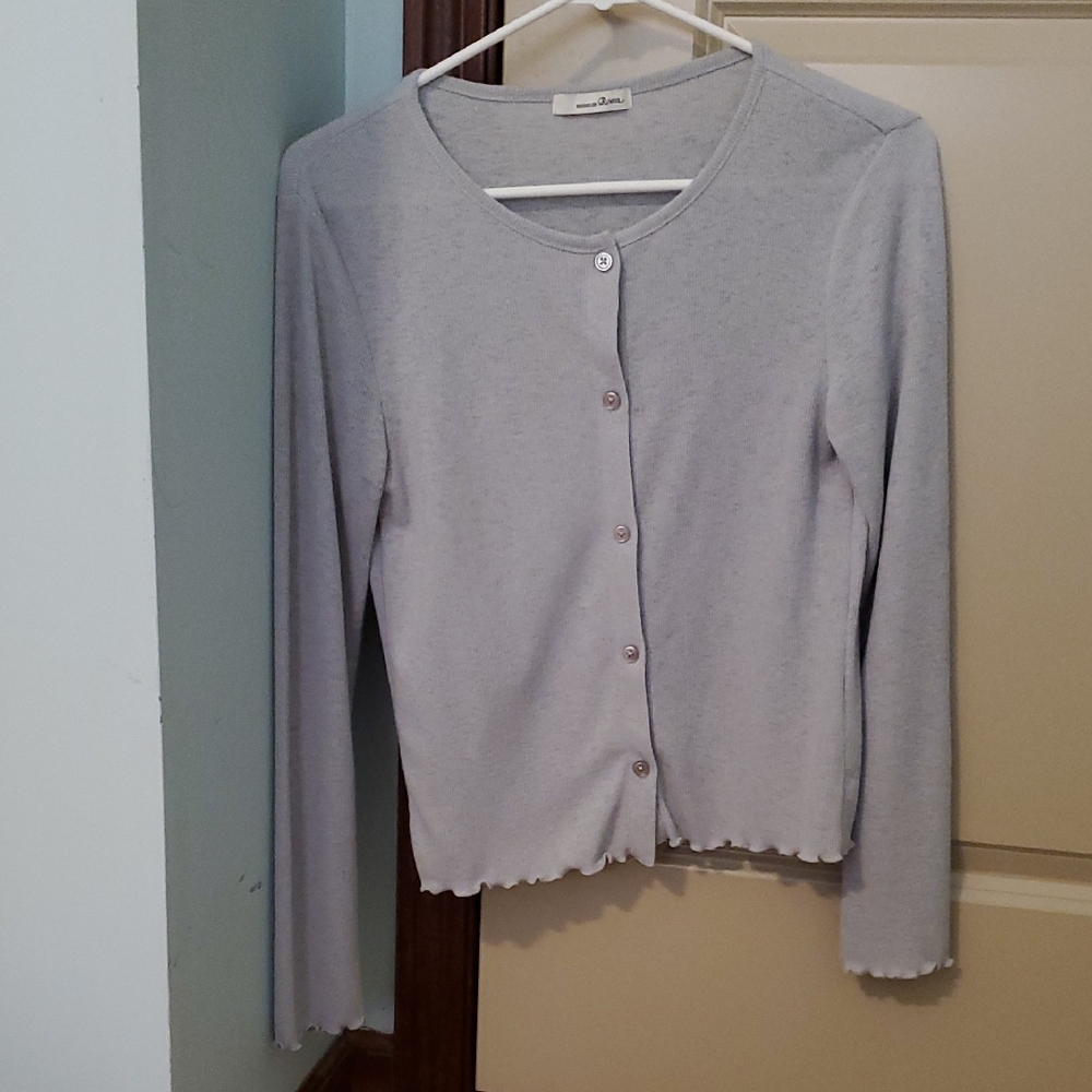 Women's Gray Cardigan Sweater